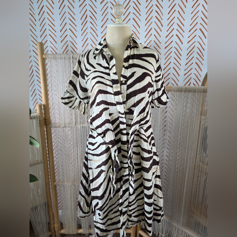 Ralph Lauren Black and White Zebra Dress